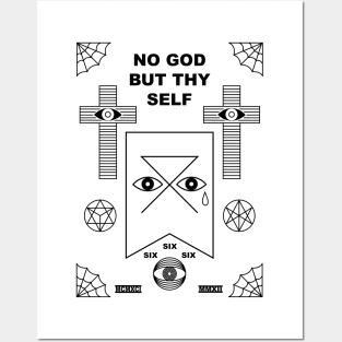 No God But Thyself on White Posters and Art